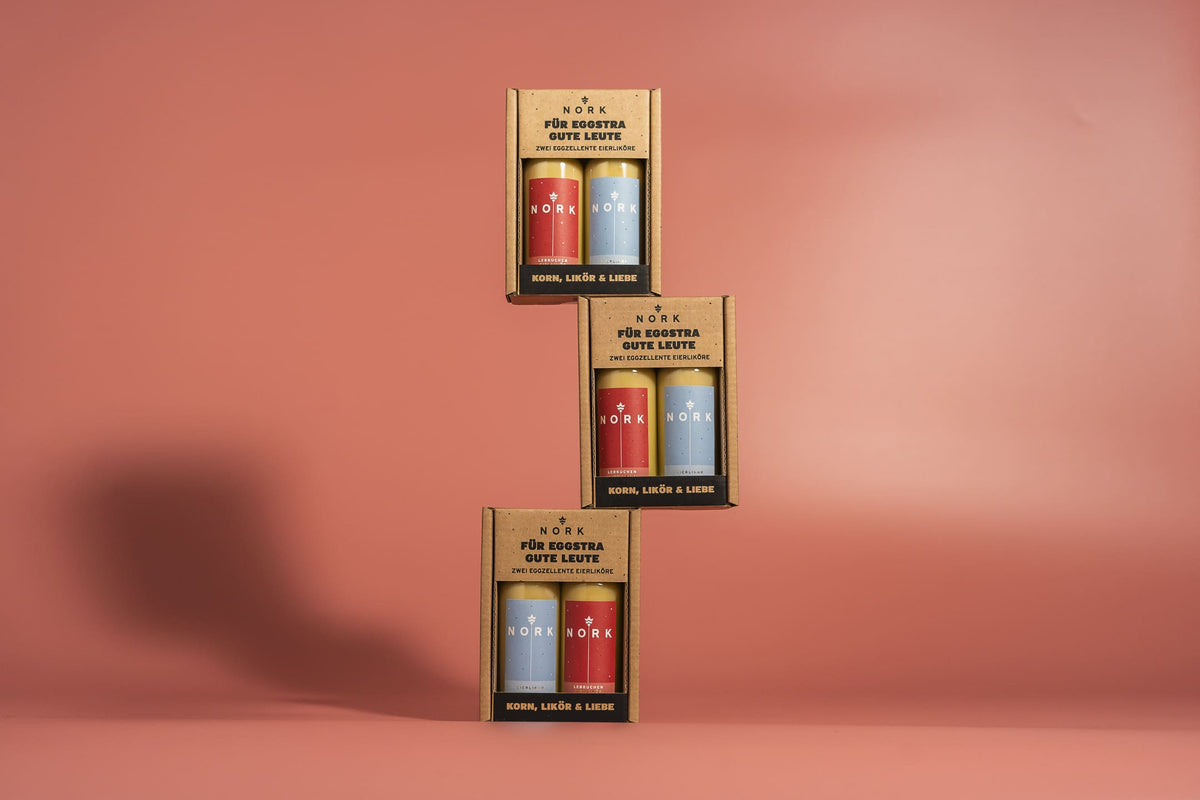 Drei NORK Mini Sets mit Eierlikör und Eierlikör Lebkuchen