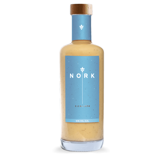 Eine 0,5l Flasche NORK Eierlikör